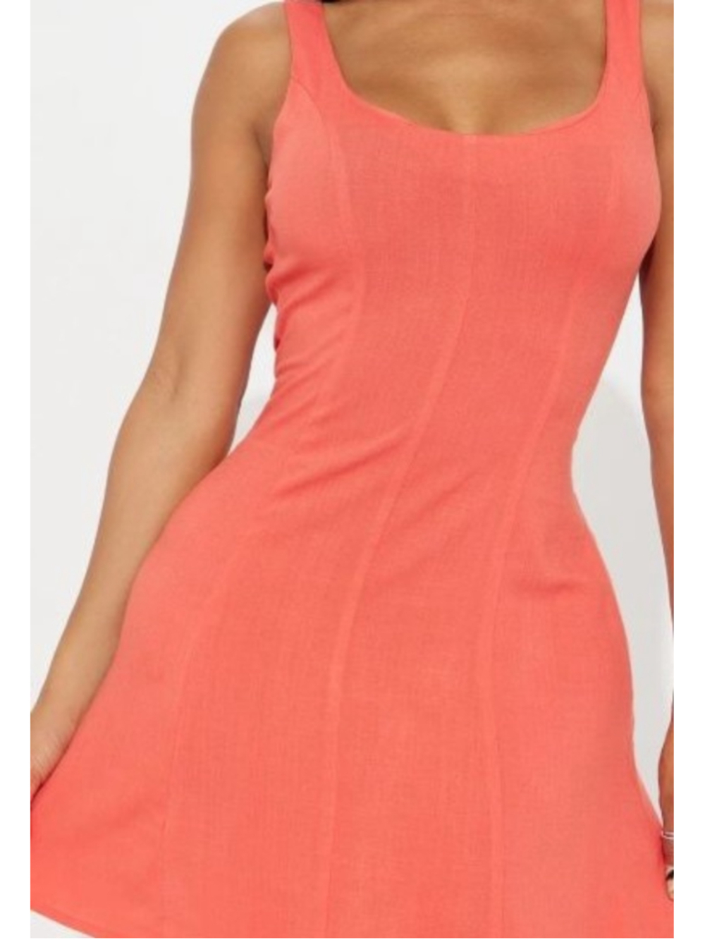 Women's Fashion Nova Coral Nina Linen Mini Dress Size L